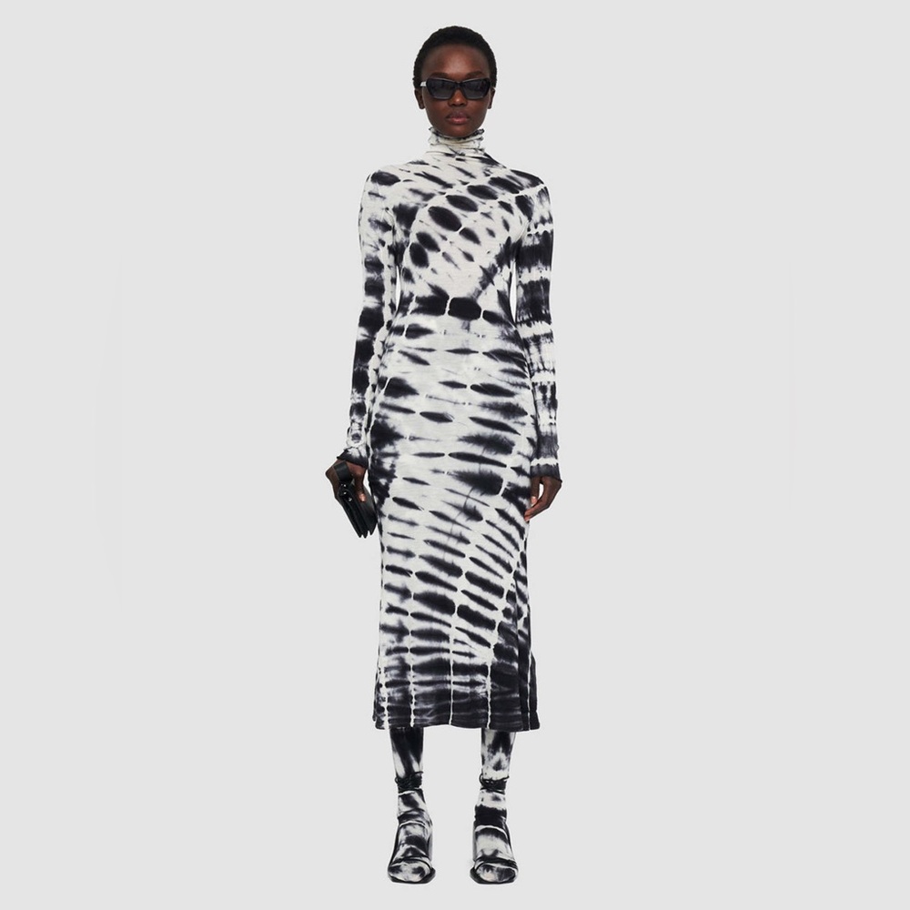 Joesph tie dye dress - Ivory/Black - XL